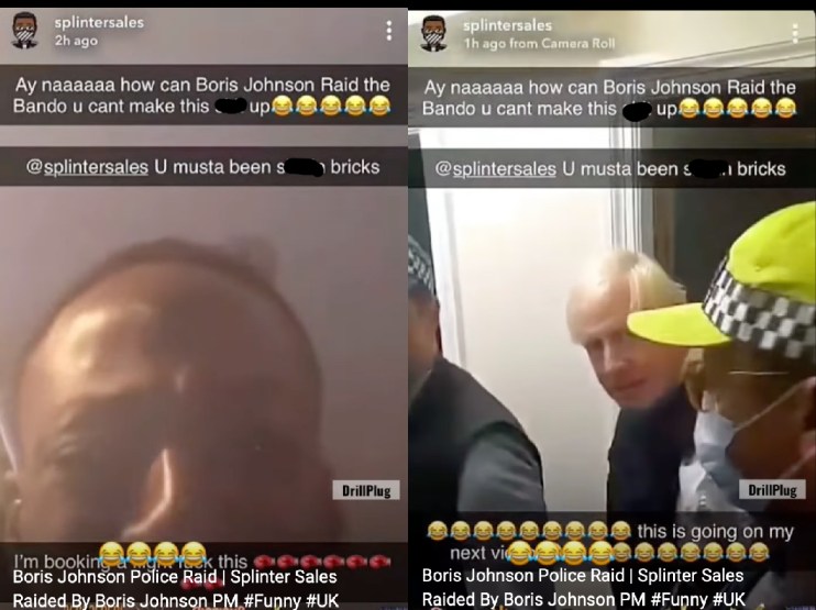 Boris Johnson joined an early morning raid, much to the surprise of the Lewisham resident who lived at the property.