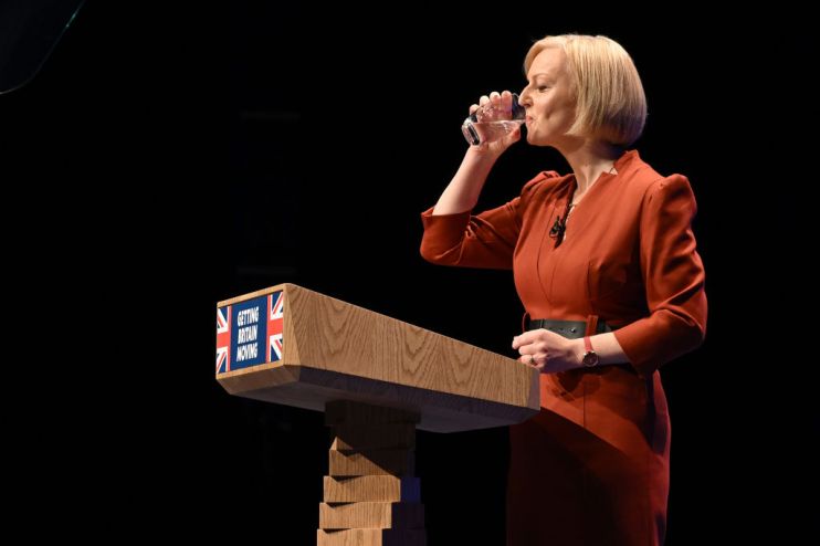 Liz Truss Delivers Her Leader's Speech To Party Conservative Party Conference