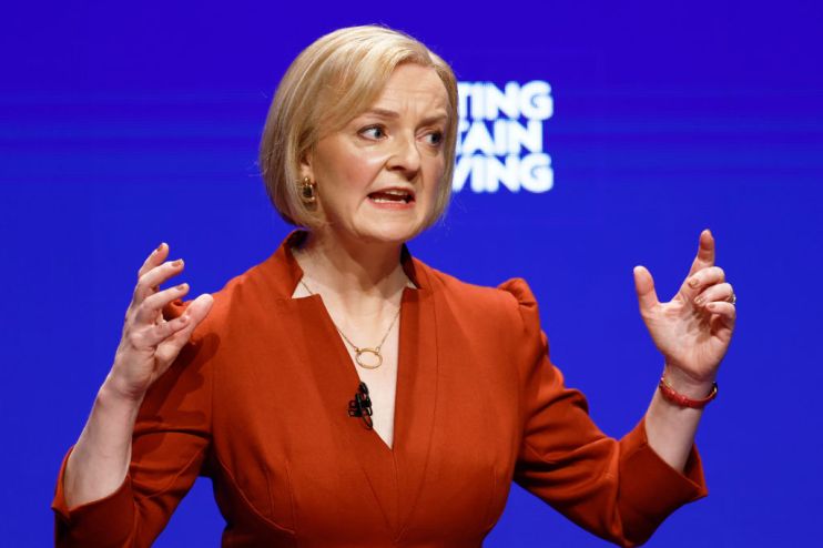 Liz Truss Delivers Her Leader's Speech To Party Conservative Party Conference