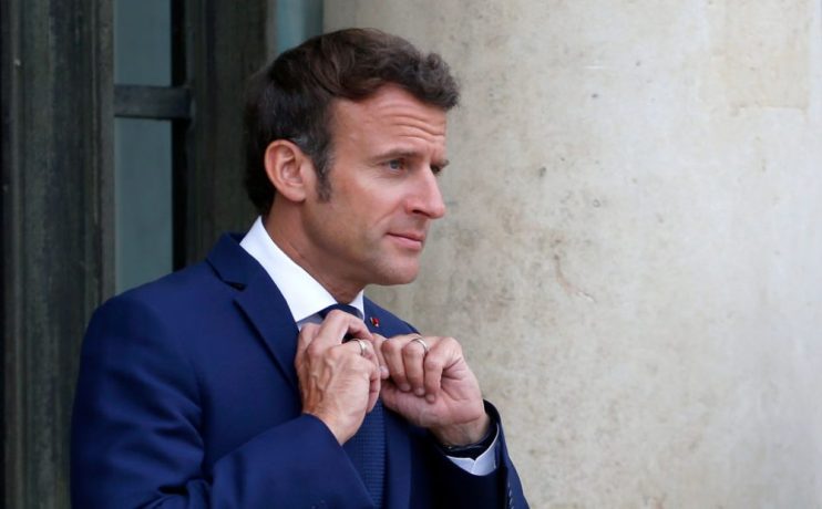 French President Emmanuel Macron Hosts President Of The European Commission Ursula von der Leyen