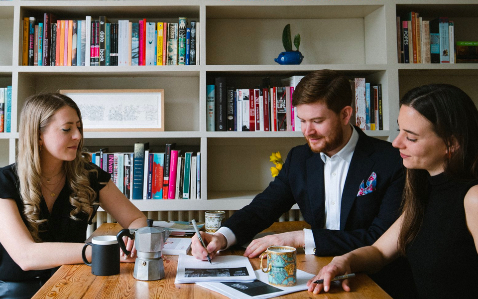 Artiq CEO Patrick McCrae with commercial director Tazie Taysom and COO Katie Terres