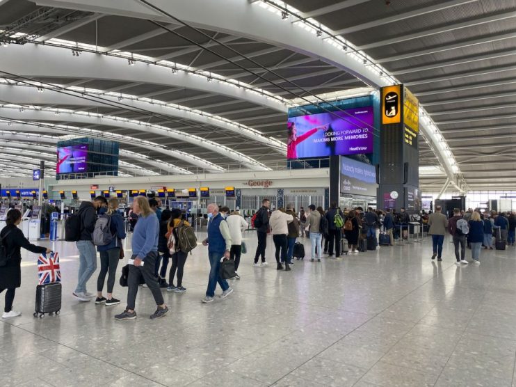 Queues for security and Heathrow
