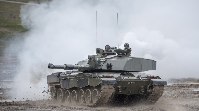 Challenger II Main Battle Tank at Royal Tank Regiment HQ, Tidworth, Wiltshire.