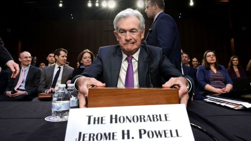 Federal Reserve chair Jerome Powell testifies before the Senate Banking Committee.