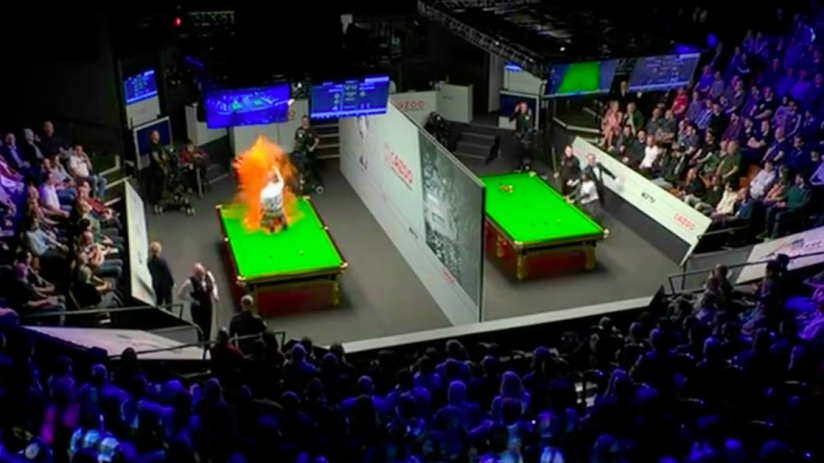 Chairman of World Snooker Barry Hearn has said that the protestors who disrupted the World Snooker Championships on Monday night committed a ‘form of theft’.