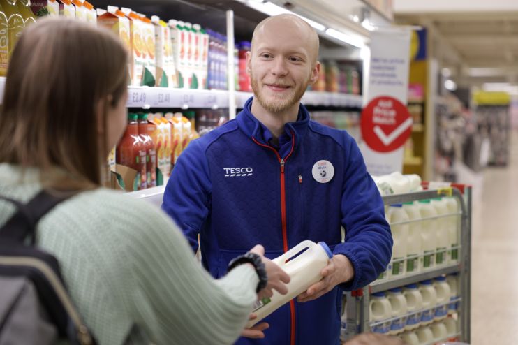 Tesco milk aisle