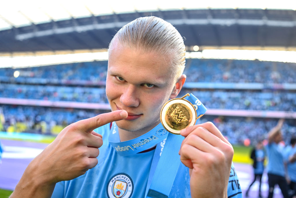 Erling Haaland, Trevor Steven's Premier League player of the year, scored a record 36 top-flight goals