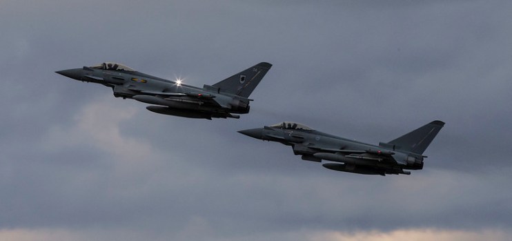 Typhoons at dusk (RAF on Flickr/- ©MoD Crown Copyright 2016)