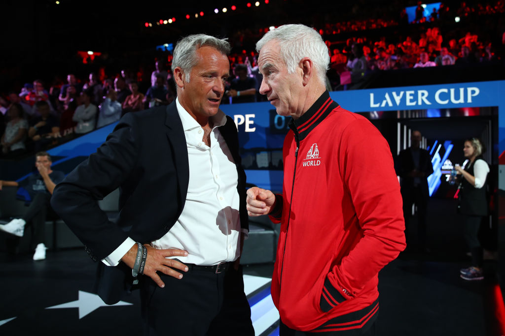 Chris Kermode (left), who brought tennis to London's O2, is now executive chairman of the PTO Tour