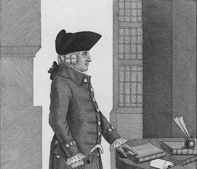 circa 1780:  Adam Smith (1723-1790). Scottish economist and philosopher. Professor of moral philosophy at University of Glasgow from 1752, published 'Theory of Moral Sentiments' 1759, wrote 'An Inquiry into the Nature and Causes of the Wealth of Nations,' published in 1776. His pragmatic, social insight remained an influence on the later economists and economic doctrines such as free trade, individual competition and division of labor. Original Artist: By Kay.  (Photo by Hulton Archive/Getty Images)