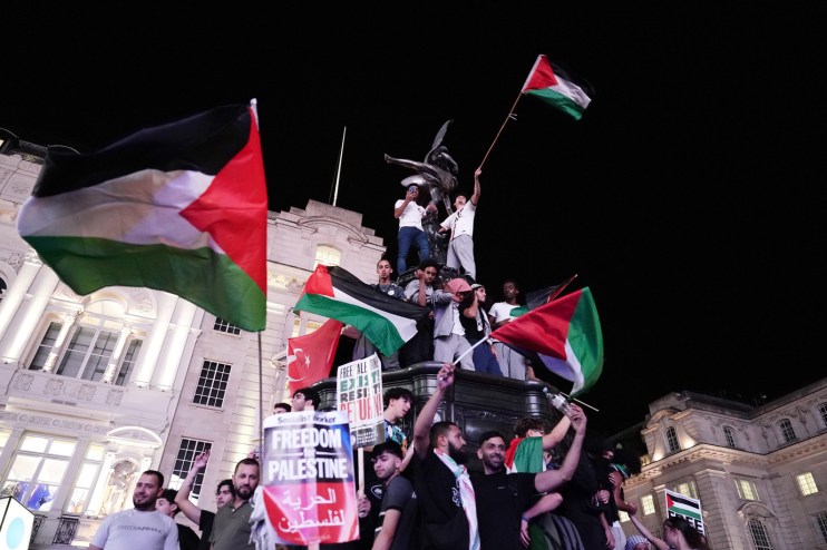 Thousands of people are expected to march in a pro-Palestinian demonstration in central London.