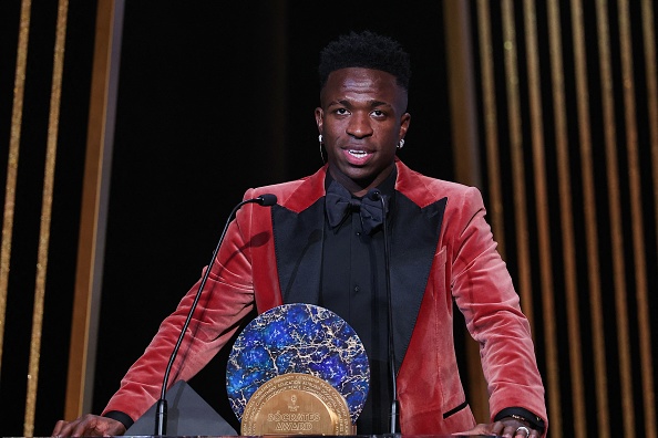 Vinicius Jr used part of his speech to address his ongoing battle against racism in Spanish football, where the 23-year-old has been subject to vile abuse.