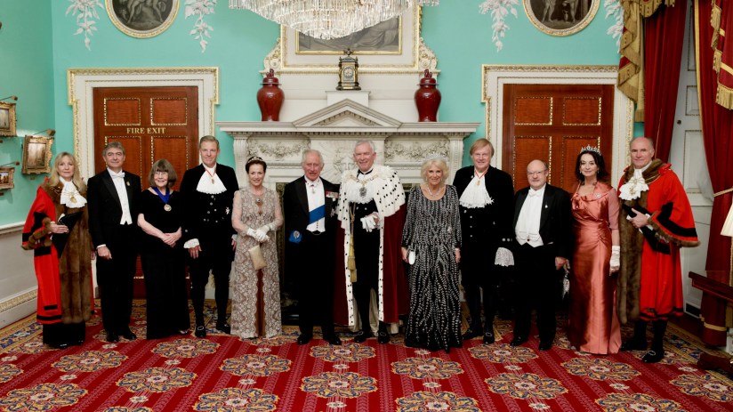 Lord Mayor with Their Majesties at Mansion House