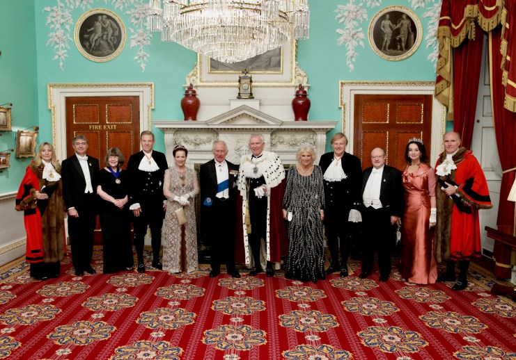 Lord Mayor with Their Majesties at Mansion House