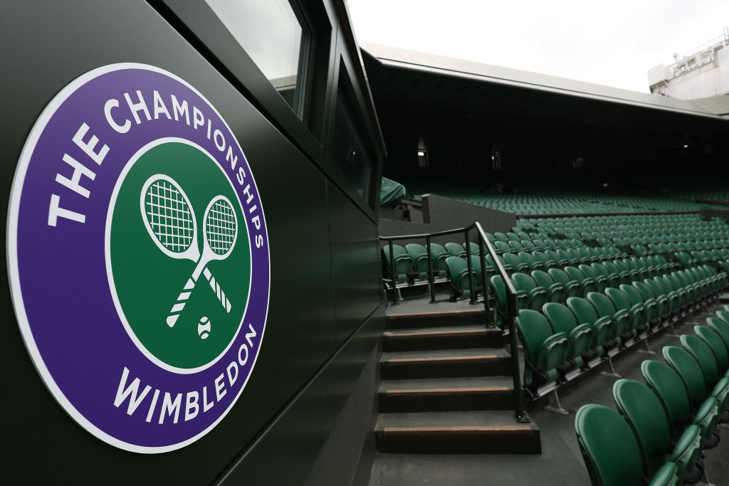 A view of Centre Court at The Championships Wimbledon at The All England Lawn Tennis and Croquet Club (Photo by Julian Finney/Getty Images)
