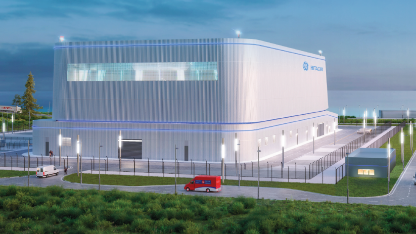 A CGI rendering of GE Hitachi's proposed SMR design