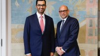 COP28 president Sultan al-Jaber and UNFCCC boss Simon Stiell. Photo: PA