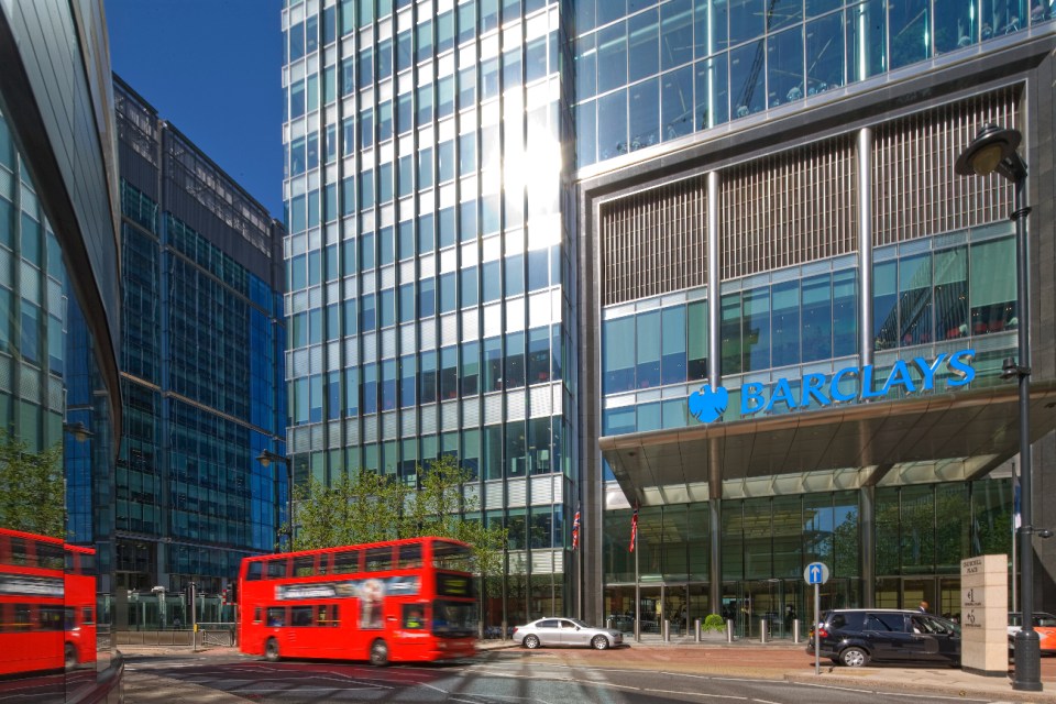 Barclays iconic Canary Wharf HQ