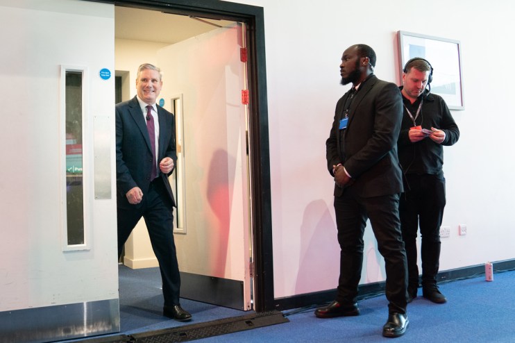 Keir Starmer at Labour's business conference. Photo: PA