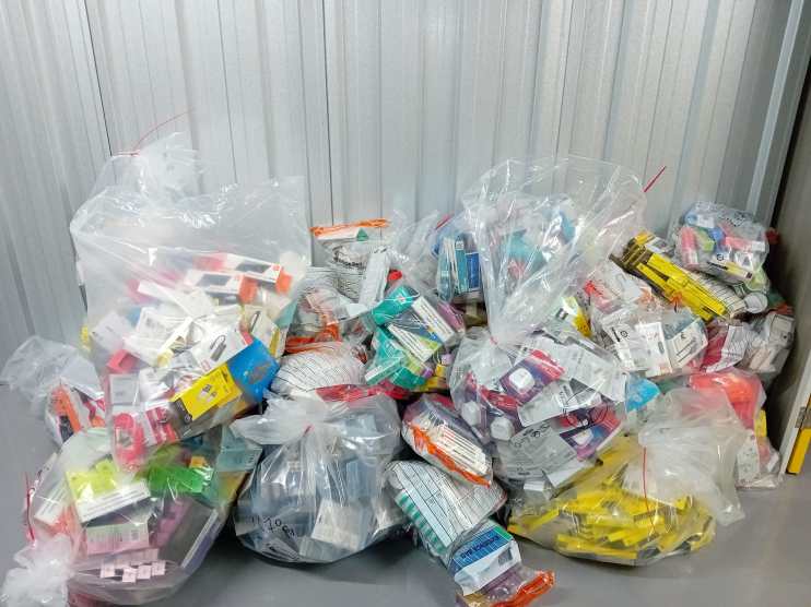 Illegal supersize vapes, fake designer mobile phone covers and sweets with additives banned in the UK were among items seized by London law enforcement following a £55k raid on one of the West End’s American Candy Stores.