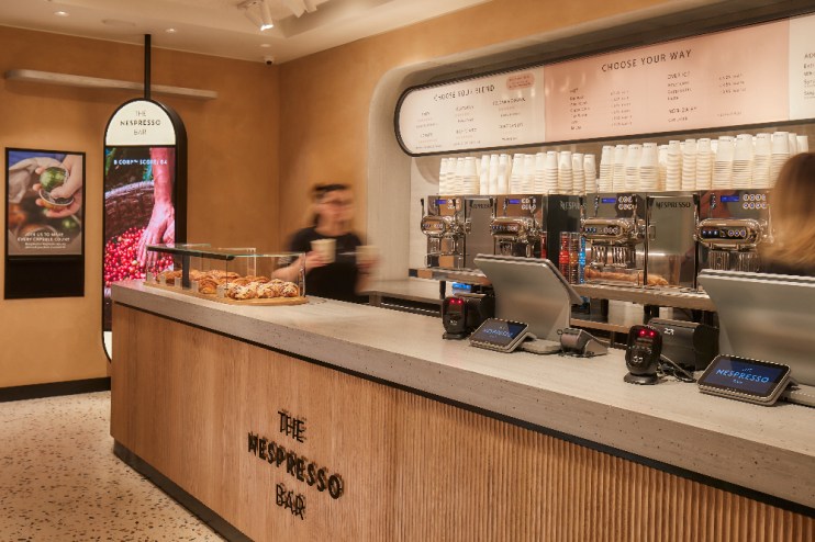 Nespresso will open its first ever cafe near Liverpool Street station, joining the likes of Pret A Manger, Starbucks and Costa to help caffeinate customers on the go. 