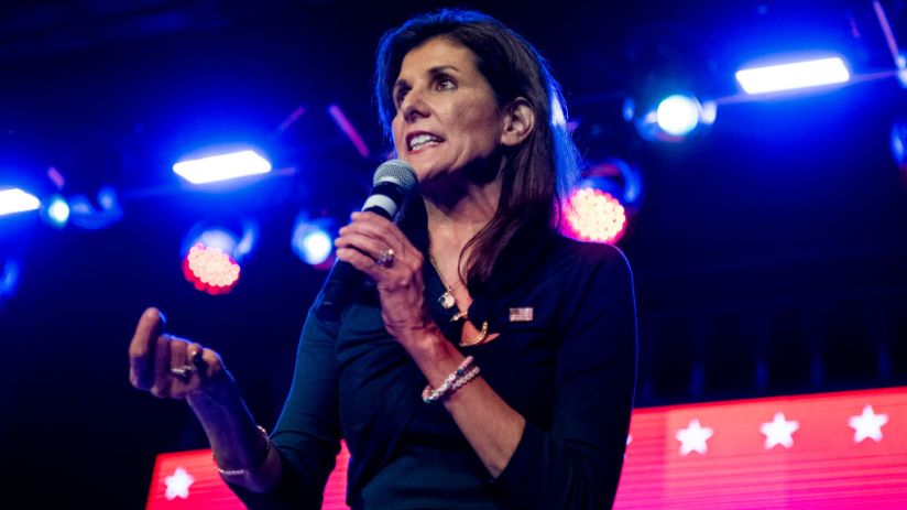 Republican presidential candidate, former U.N. Ambassador Nikki Haley speaks at a campaign rally on March 4, 2024 in Fort Worth, Texas. (Photo by Emil Lippe/Getty Images)