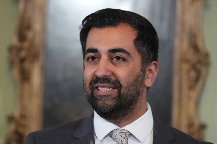 First Minister Humza Yousaf speaks during a press conference at Bute House, his official residence in Edinburgh where he said he will resign as SNP leader and Scotland's First Minister, avoiding having to face a no confidence vote in his leadership. Mr Yousaf's premiership has been hanging by a thread since he ended the Bute House Agreement with the Scottish Greens last week. Picture date: Monday April 29, 2024. PA Photo. See PA story POLITICS Yousaf. Photo credit should read: Andrew Milligan/PA Wire