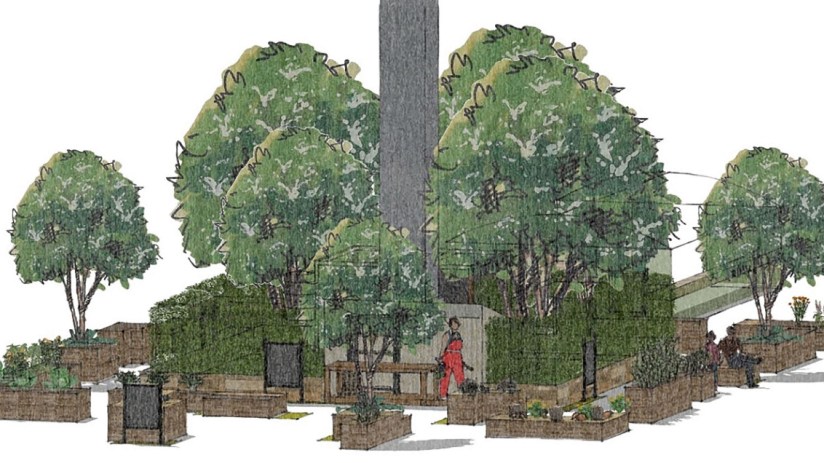 Mock up of the UBS RHS Chelsea Flower Show garden