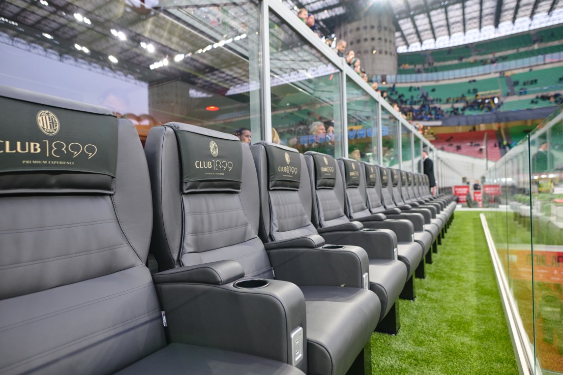 The Club 1899 Front Row Experience at AC Milan is an example of football clubs opening up new commercial inventory
