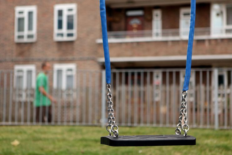 LONDON, ENGLAND - AUGUST 11: A general view of a community playground situated on a housing estate in Fulham on August 11, 2010 in London, England. Michael Gove, the Secretary of State for Education, has suspended grants to 122 English councils allocated to construct and manage around 1,300 play schemes. The Government has stated that the 235 million GBP 'Playbuilder' scheme, created by the Labour administration more than two years ago, is unaffordable. (Photo by Oli Scarff/Getty Images)
