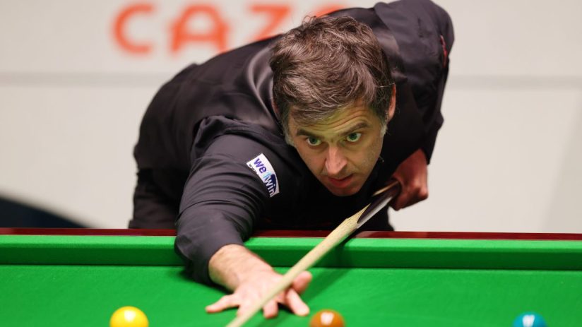 Ronnie O'Sullivan lines up a shot. The Saudia Arabia Snooker Masters takes place this week.
