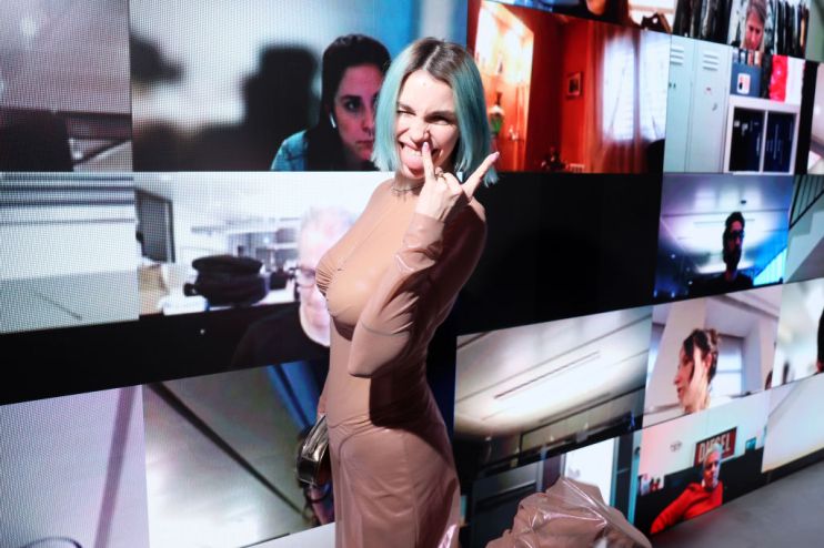 Rose Villain attends the Diesel fashion show during Milan Fashion Week Womenswear Fall/Winter 2024 on February 21, 2024 in Milan, Italy. (Photo by Victor Boyko/Getty Images for Diesel)