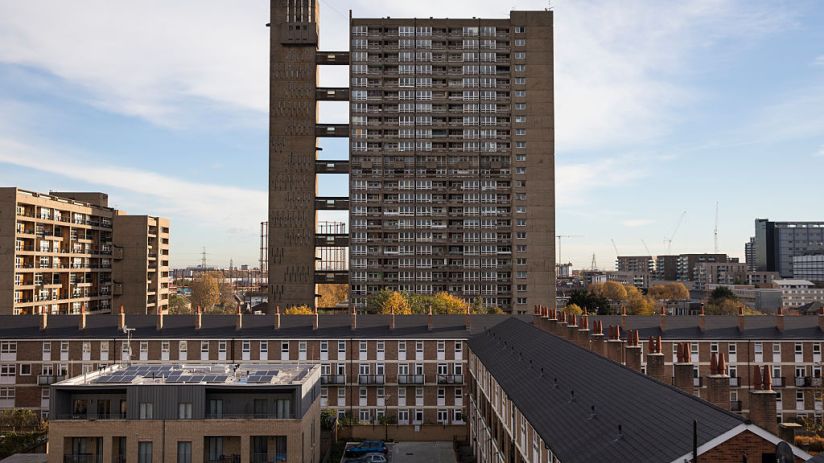 LONDON, ENGLAND: A general view of the Balfron Tower in the Brownfield Estate on November 18, 2016 in London, England. (Photo by Jack Taylor/Getty Images)