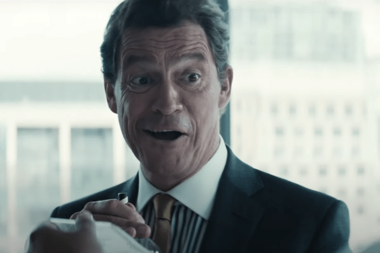 The first of two TV ads, the second of which has not been banned, sees West play a fictional bank boss planning branch closures