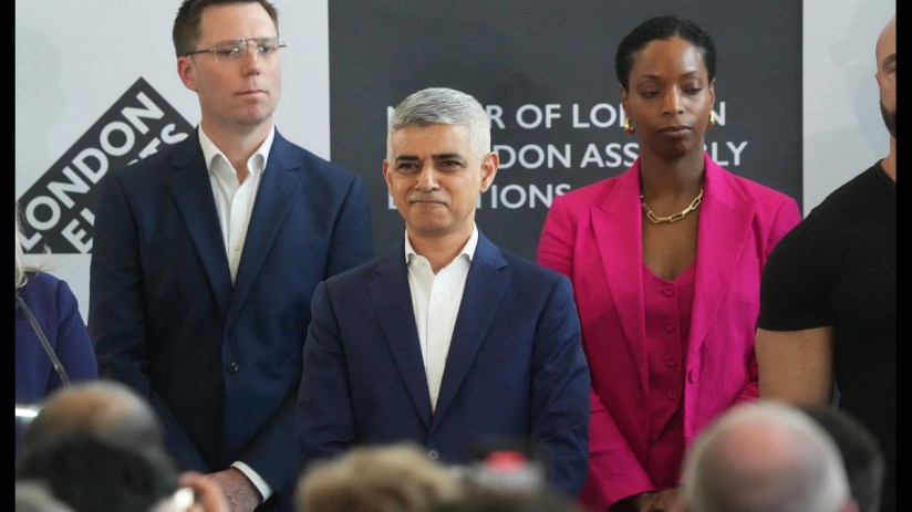 Sadiq Khan has been reelected mayor of London for a historic third term. Photo: PA