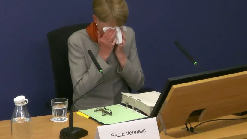 Former chief executive Paula Vennells has denied the Post Office used methods to “iron away” some “very disturbing complaints” while giving evidence to the Horizon IT scandal. Photo: PA