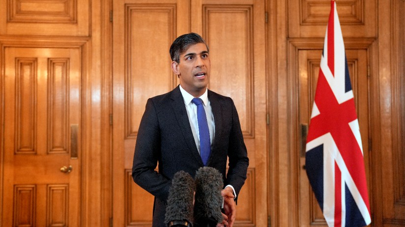 Prime Minister Rishi Sunak issues a statement at 10 Downing Street, London, after British and US forces struck Houthi targets in Yemen in the fifth combined operation since January