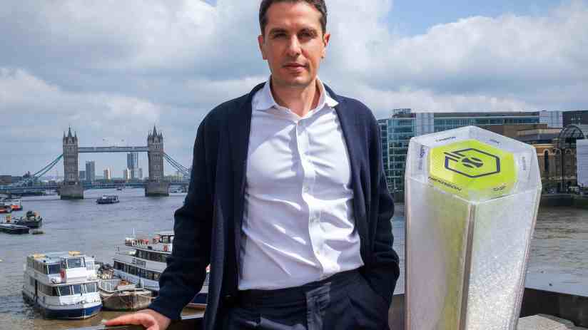 Arran Yentob of AD Global Sports, Andy Murray's business partner in their Hexagon Cup winning padel team