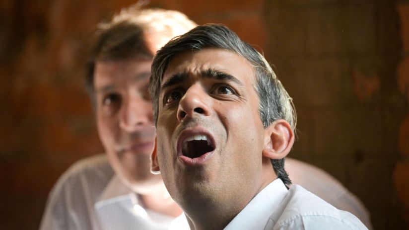 Conservative Leadership Hopeful Rishi Sunak Watches The Women's Euro 2022 Final