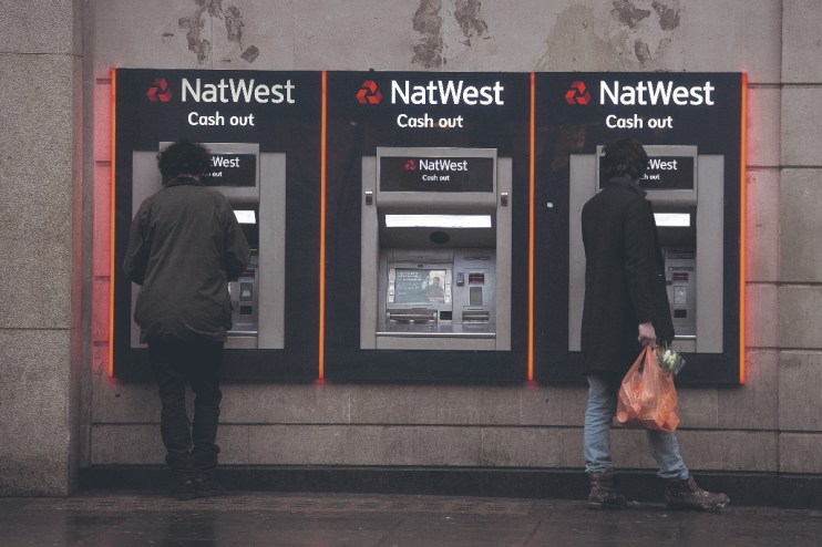 Front of Natwest ATMs.