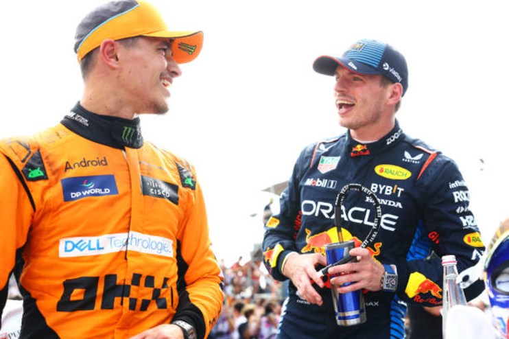 Lando Norris has issued a rallying cry to his McLaren team, saying it is "about time" world champion Max Verstappen felt some nerves on a F1 race weekend.