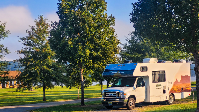 The RV Jaymi stayed in throughout her USA road trip