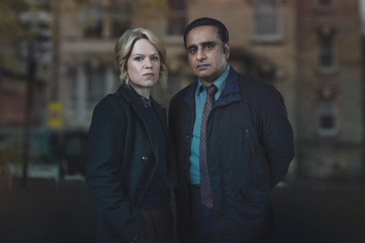 Sinéad Keenan and Sanjeev Bhaskar star in Unforgotten.