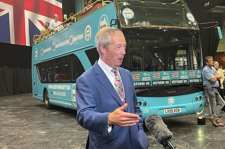 Reform UK would campaign as the “leading voice of opposition” to abolish the BBC licence fee, Nigel Farage has said> Photo: PA