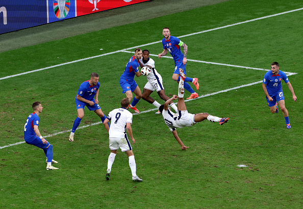 Bellingham's late overhead kick saved England from Euro 2024 defeat by Slovakia
