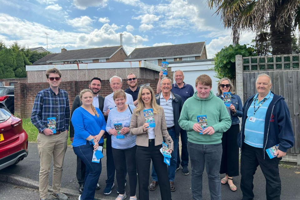 Conservative candidate Laura Trott campaigning in Sevenoaks. Photo: CityAM