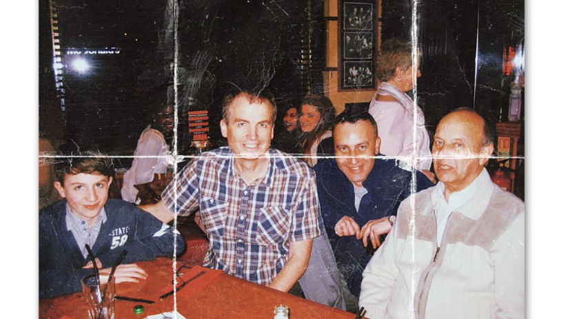 Kyle MacNeill (left) in Frankie & Benny's some time in the 2000s