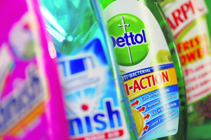 Products produced by Reckitt Benckiser; Vanish, Finish, Dettol and Harpic ( REUTERS/Stephen Hird/File Photo )