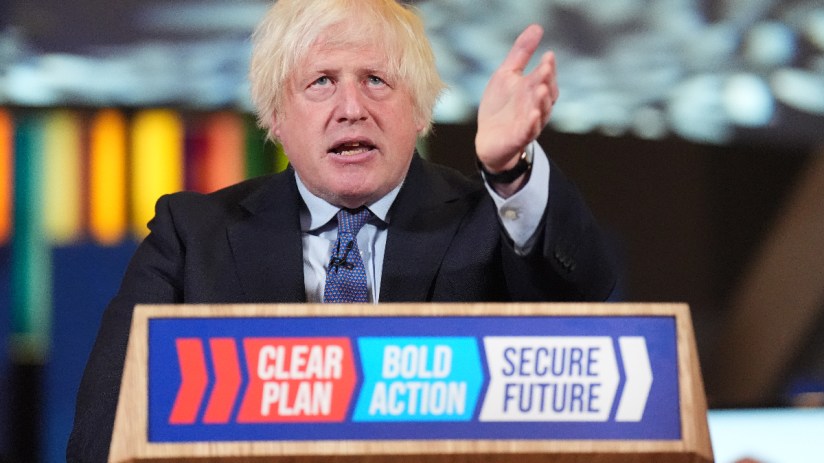 Boris Johnson has made a surprise appearance at a Conservative rally - with just a single day of the election campaign remaining. Photo: PA