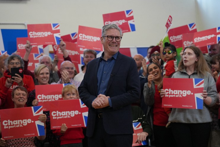 Labour is on course to form a majority government with 410 seats, the exit poll has projected. Photo: PA